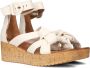 Bruin Tinten 722028 Sandalen Met Sleehak Dames Beige - Thumbnail 1