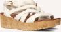 Bruin Tinten 722029 Sandalen Met Sleehak Dames Beige - Thumbnail 1