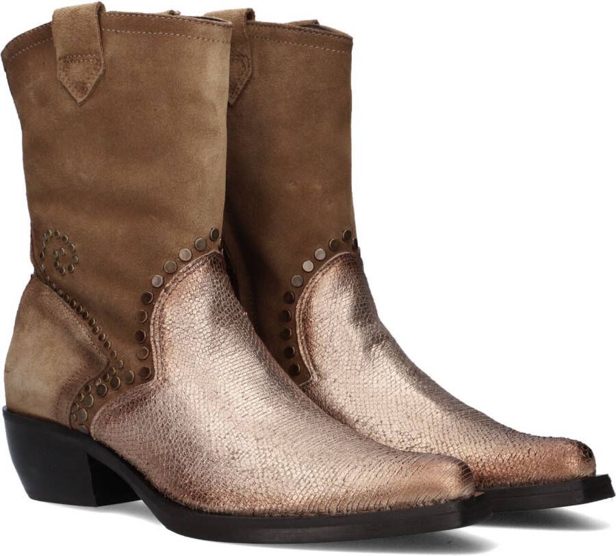 Bruin Tinten D268 Enkellaarsjes Enkelboots met rits Dames Bruin