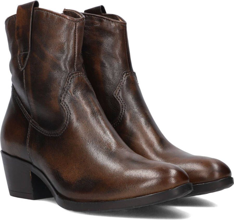 Omoda Dallas Enkellaarsjes Enkelboots met rits Dames Bruin