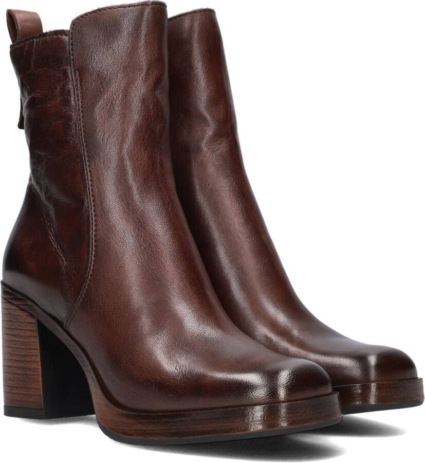 Omoda Mica Low Enkellaarsjes Enkelboots met rits Dames Bruin