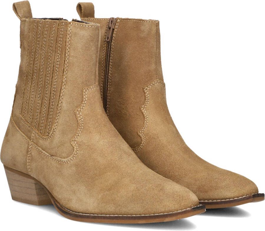 Omoda Moco-36 Enkellaarsjes Enkelboots met rits Dames Bruin