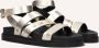 Omoda Gouden Leren Sandalen met Studs - Thumbnail 1