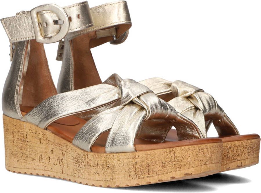 Omoda 722028 Sandalen Met Sleehak Dames Goud