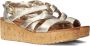 Omoda 722029 Sandalen Met Sleehak Dames Goud - Thumbnail 1