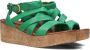 Omoda 722029 Sandalen Met Sleehak Dames Groen - Thumbnail 1