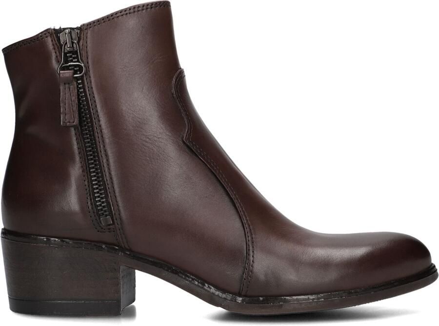 Omoda Badia Enkellaarsjes Enkelboots met rits Dames Bruin - Foto 3