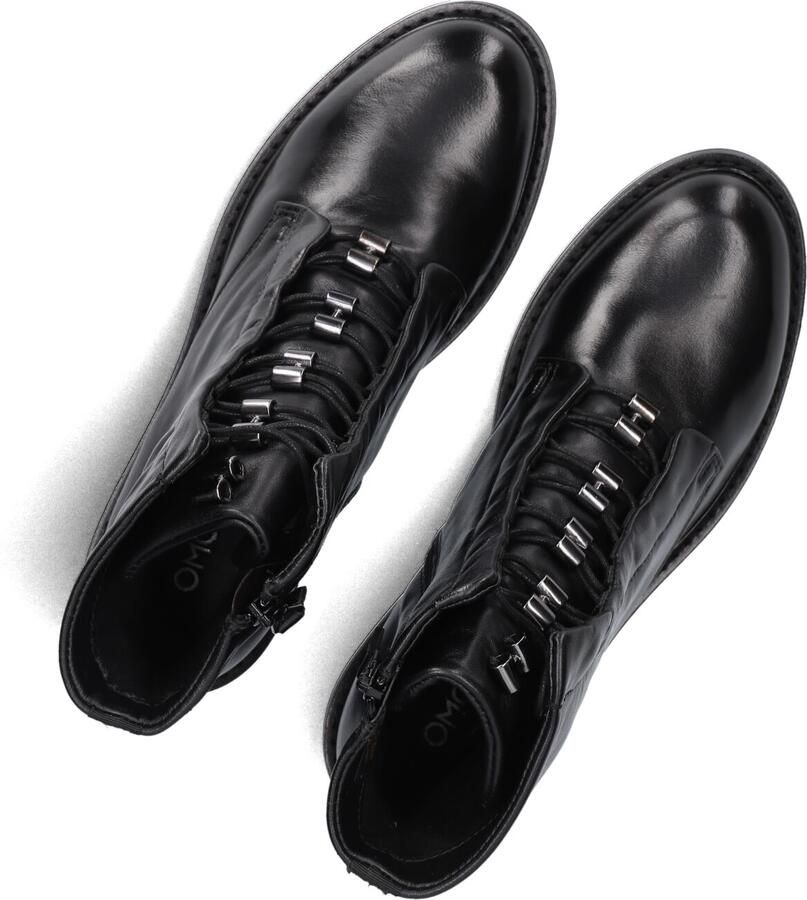 Omoda Zwarte leren veterschoenen - Foto 2