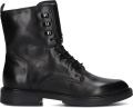 Omoda Zwarte Leren Veterschoenen - Zwart