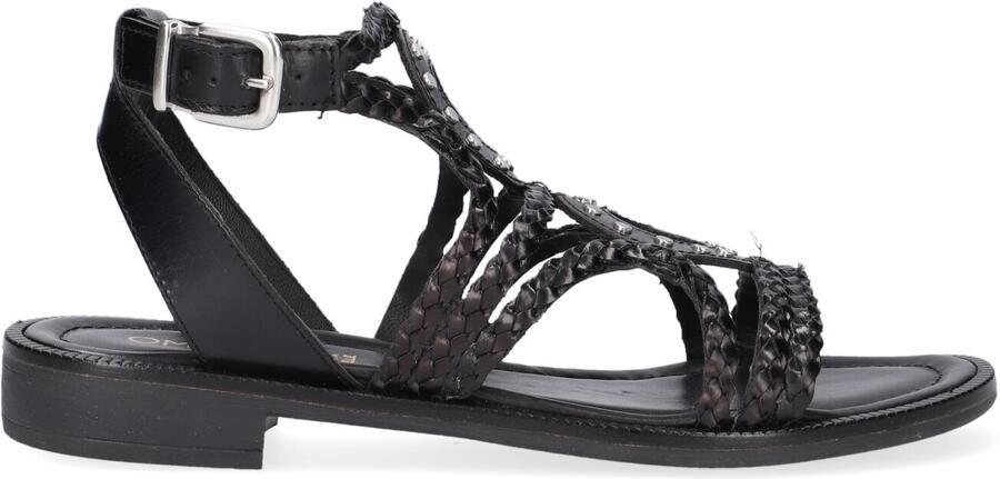 Omoda Zwarte sandalen met studs en gevlochten bandjes - Foto 5