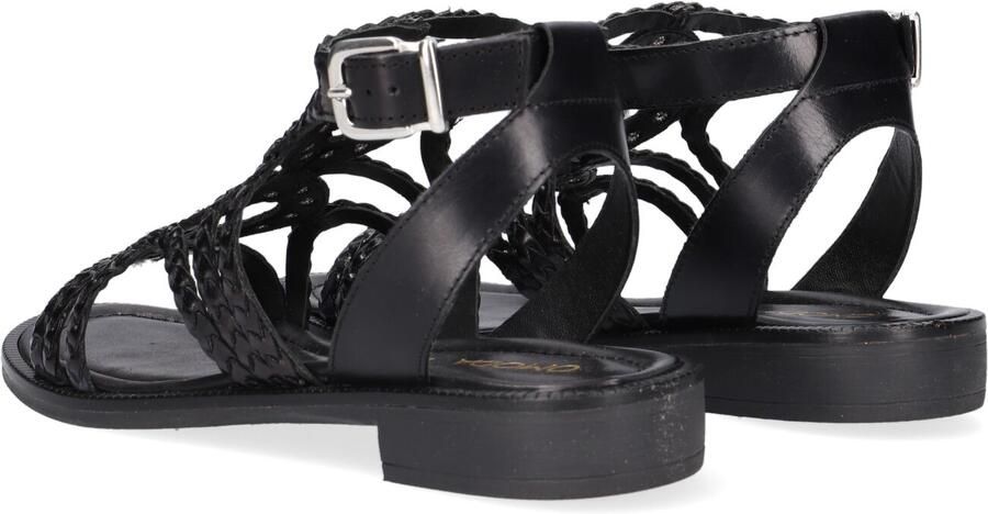 Omoda Zwarte sandalen met studs en gevlochten bandjes - Foto 4