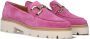 Chain Detail Bee Bold Loafers Instappers Dames Roze - Thumbnail 1