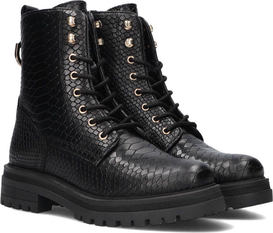 Omoda Zwarte Veterboots Lpmink-100