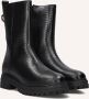 Omoda Zwarte Leren Croco Enkelboots - Thumbnail 1