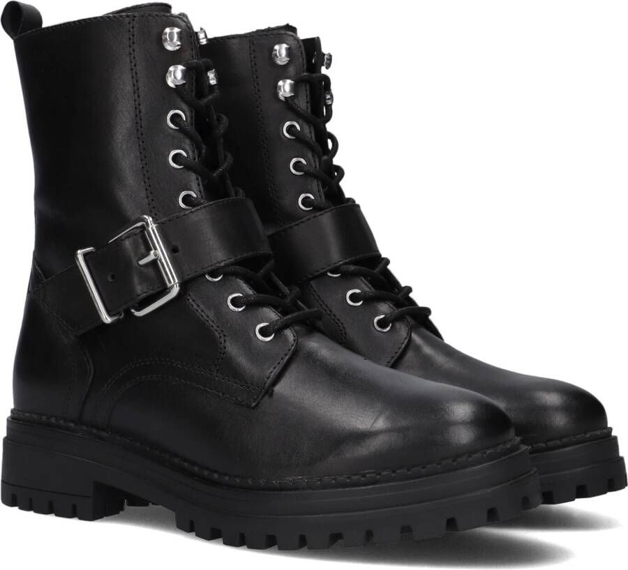 Omoda Luna-42 Veterboots Laarzen Met Veters Dames Zwart