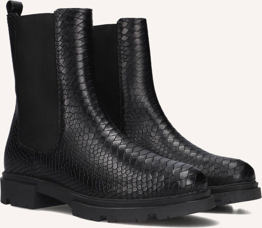 Omoda Zwarte Chelsea Boots met Croco Print