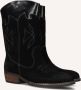 Omoda Charli Cowboylaarzen Western Laarzen Meisjes Kids Zwart - Thumbnail 1