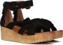 Omoda 722028 Sandalen Met Sleehak Dames Zwart - Thumbnail 1