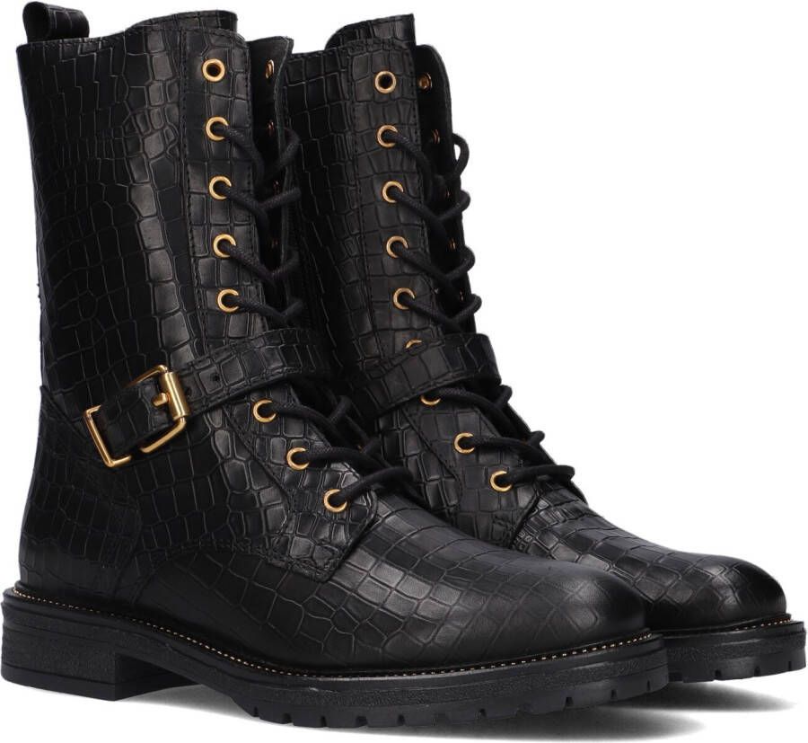 Omoda Lpdungaball-38 Veterboots Laarzen Met Veters Dames Zwart