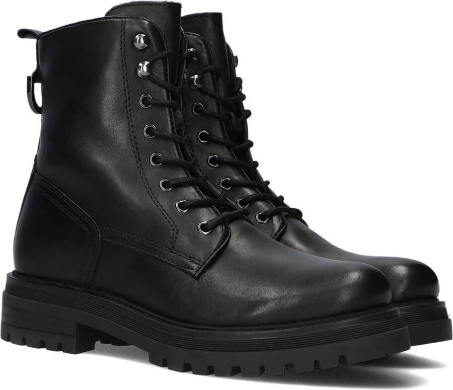 Omoda Lpmink-100 Veterboots Laarzen Met Veters Dames Zwart