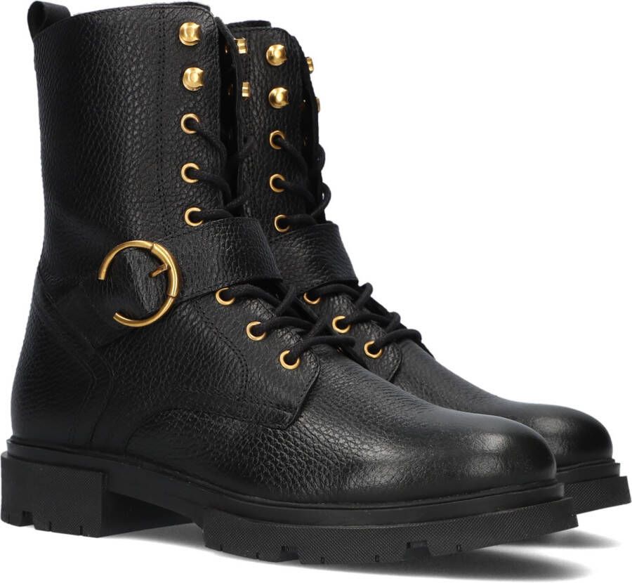 Omoda Lpsophie-41 Veterboots Laarzen Met Veters Dames Zwart