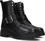 Omoda Luna-42 Veterboots Laarzen Met Veters Dames Zwart - Thumbnail 1