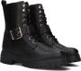 Omoda Luna-42 Veterboots Laarzen Met Veters Dames Zwart - Thumbnail 1