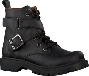 Omoda Om120777 Veterboots Laarzen Met Veters Meisjes Zwart
