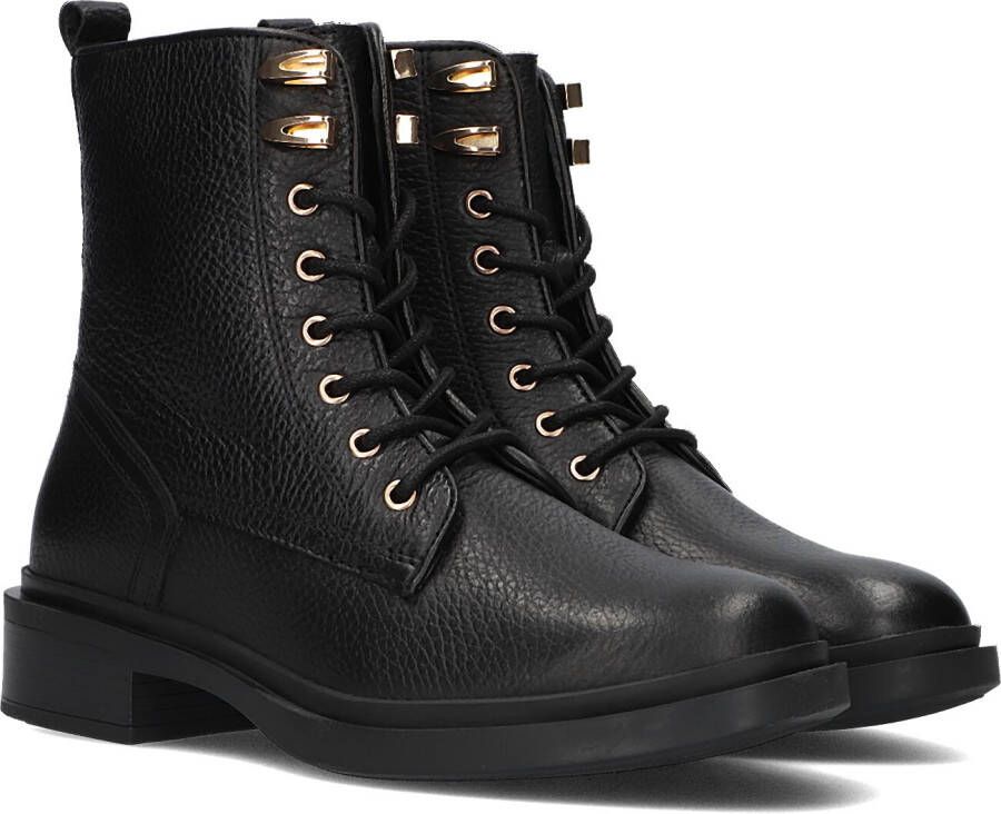 Omoda Tirza-26 Veterboots Laarzen Met Veters Dames Zwart