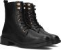 Omoda Tirza-26 Veterboots Laarzen Met Veters Dames Zwart - Thumbnail 1
