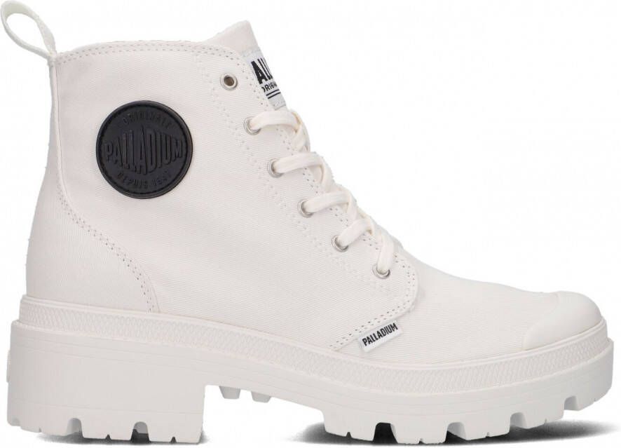 Palladium Witte Veterboots Pallabase Twill