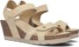 Panama Jack Beige Sleehak Sandalen met Klittenbandsluiting Beige Dames - Thumbnail 1