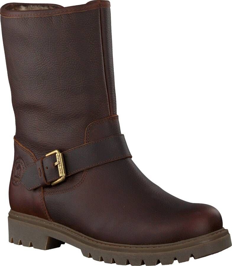 PANAMA JACK Singapur B23 Bruin Leer Biker boots Dames