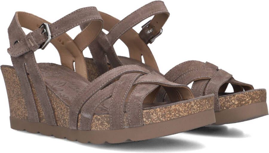 Panama Jack Vera Sandalen Met Sleehak Dames Taupe