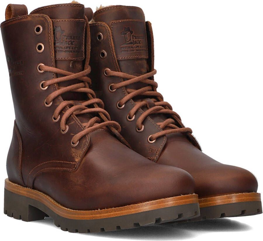 Panama Jack FRISIA~B10~~~~~~~~~~~~~~~~~~~~ Hoge sneakersVeterlaarzenDames veterschoenenDames sneakersHalf-hoge schoenen Cognac