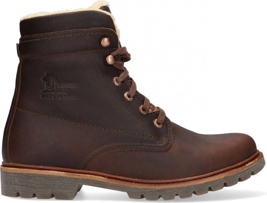 Panama Jack P03 AVIATOR C23 Volwassenen Heren sneakersVrije tijd half hoog Kleur Bruin