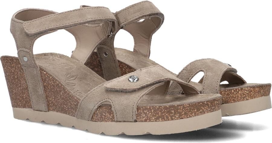 Panama Jack Julia Sandalen Met Sleehak Dames Taupe