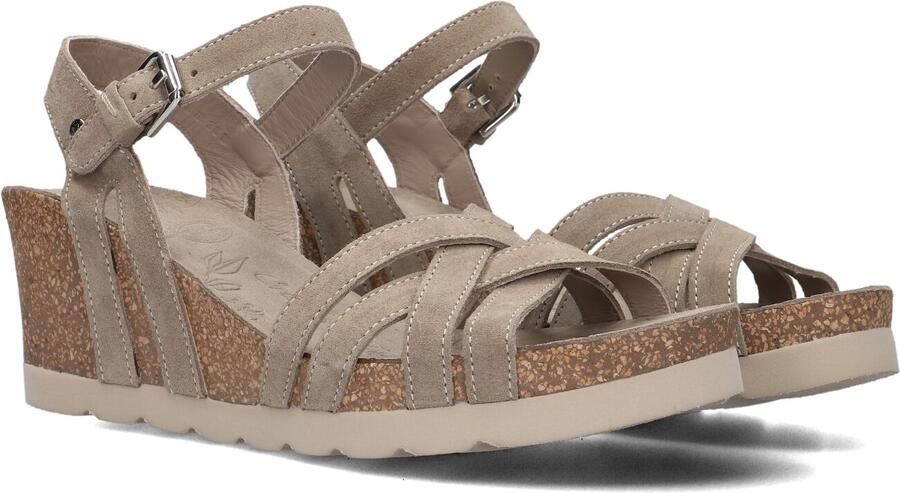 Panama Jack Vera Sandalen Met Sleehak Dames Taupe