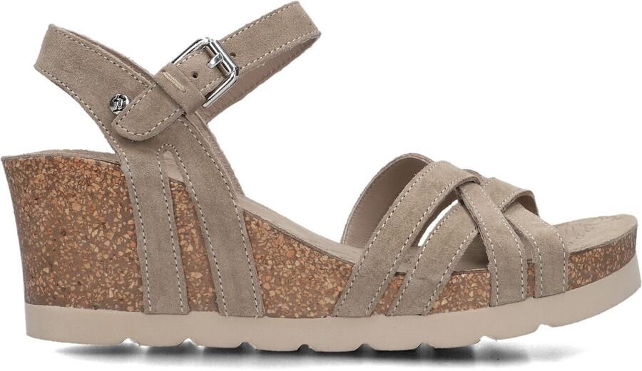 Panama Jack Vera Sandalen Met Sleehak Dames Taupe - Foto 3