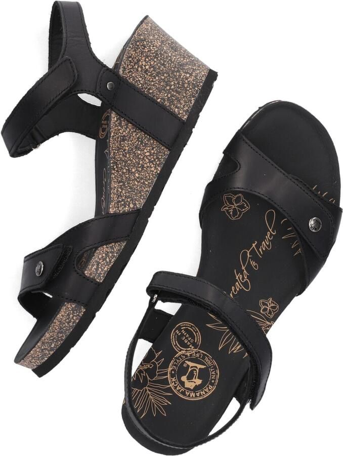 Panama Jack Sleehaksandaaltjes Julia zomerschoen sandaal klittenbandschoen met zachte leren binnenzool