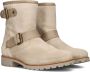 Panama Jack Taupe Suede Biker Boots Felina Beige Dames - Thumbnail 1