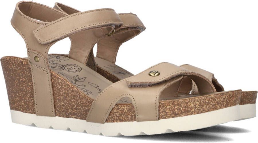 Panama Jack Julia Sandalen Met Sleehak Dames Taupe