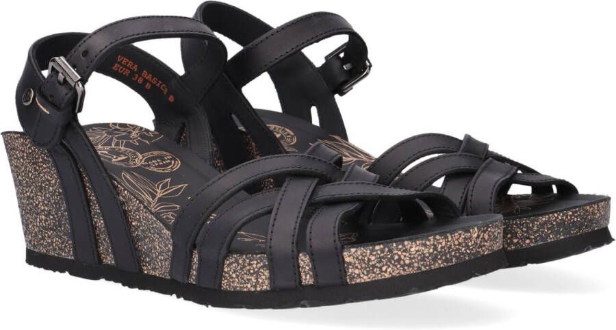 Panama Jack Vera Basics B1 sandalen met sleehak zwart