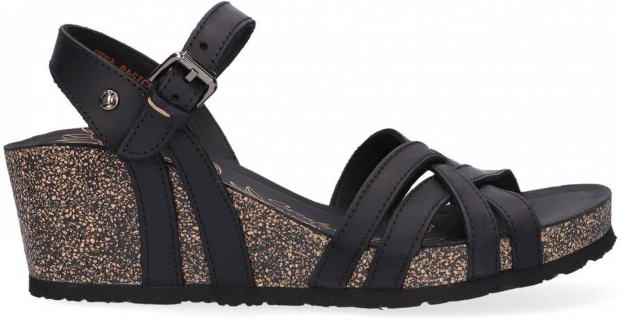 Panama Jack Vera Basics B1 sandalen met sleehak zwart