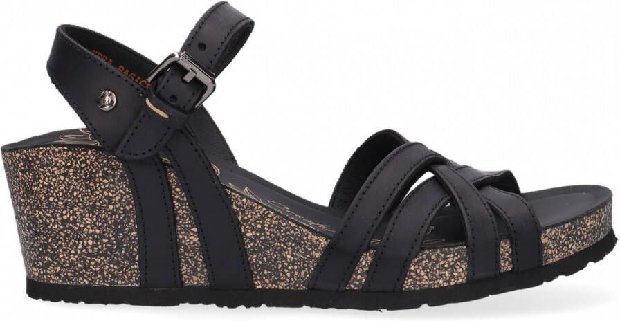 Panama Jack Vera Basics B1 sandalen met sleehak zwart