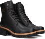 Panama Jack Padma B11 Veterboots Laarzen Met Veters Dames Zwart - Thumbnail 1