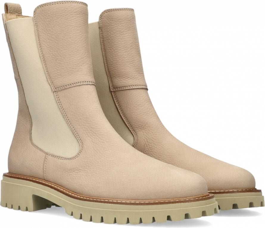 Paul Green 9836 Chelsea boots Enkellaarsjes Dames Beige - Schoenen.nl