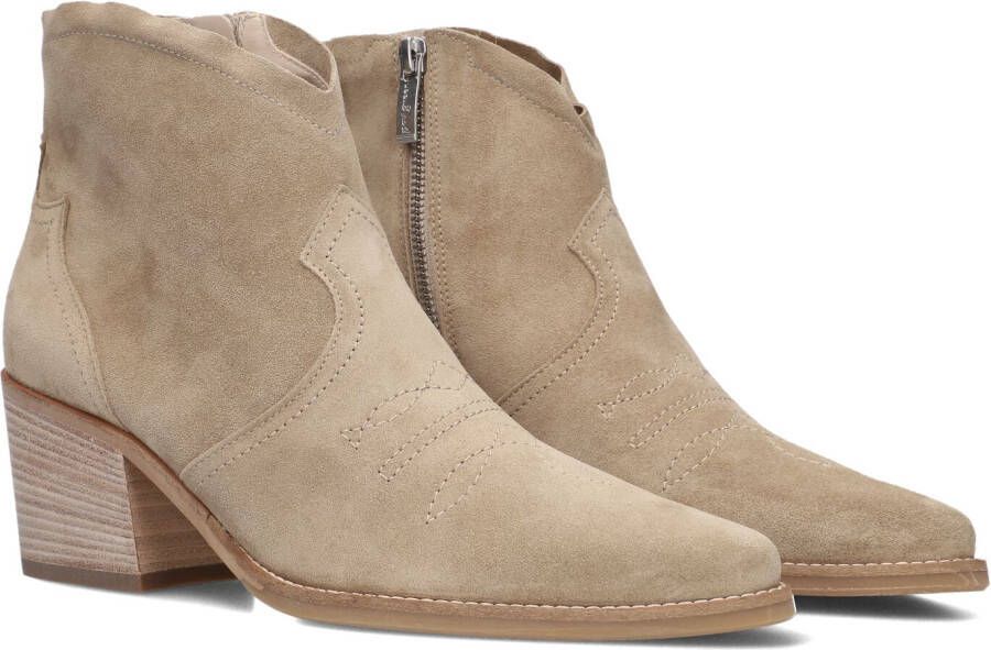 Paul Green 8125 Enkellaarsjes Enkelboots met rits Dames Beige