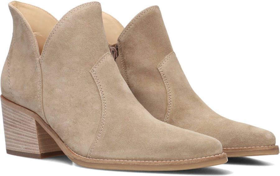 Paul Green 8125 Enkellaarsjes Enkelboots met rits Dames Beige