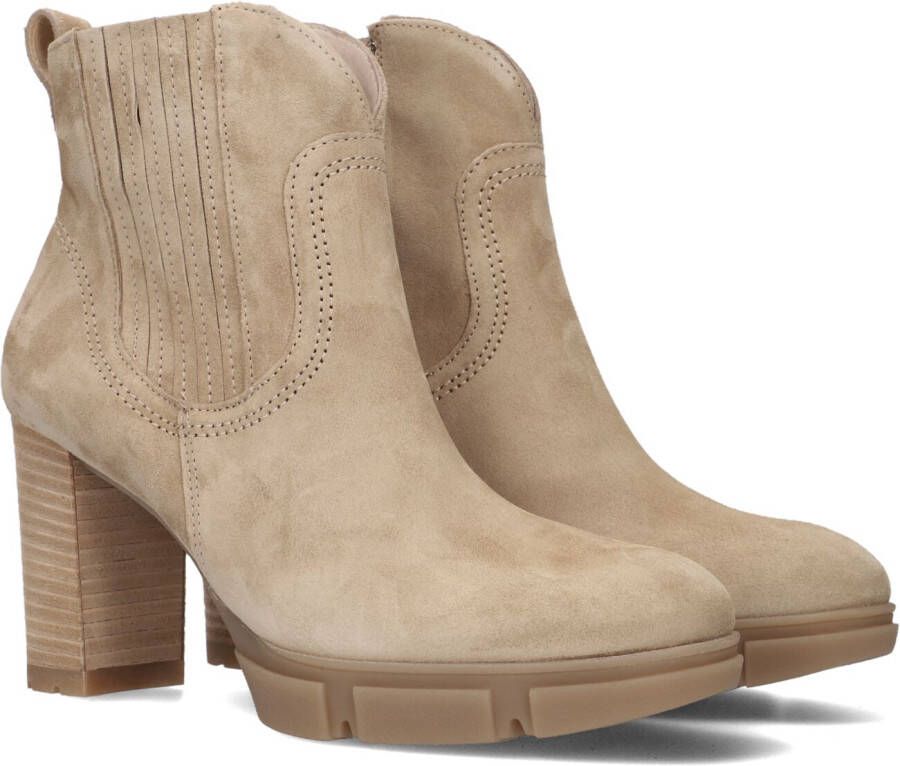 Paul Green 9033 Enkellaarsjes Enkelboots met rits Dames Beige